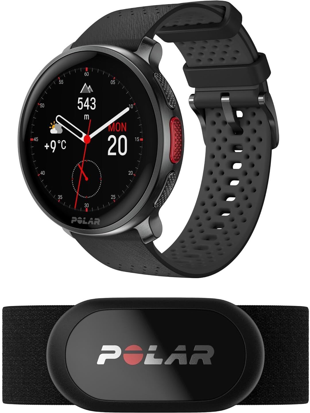 original-imaha649wwss6dke.jpeg Polar Pacer Pro & H10-Modern GPS Sports Watch & Heart Rate Monitor (Grey-Black) Smartwatch (Grey-Black Strap, Free Size) - Image 1